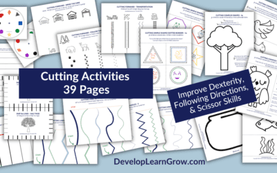 Improve Scissor Skills +39 Worksheets for Cutting Practice