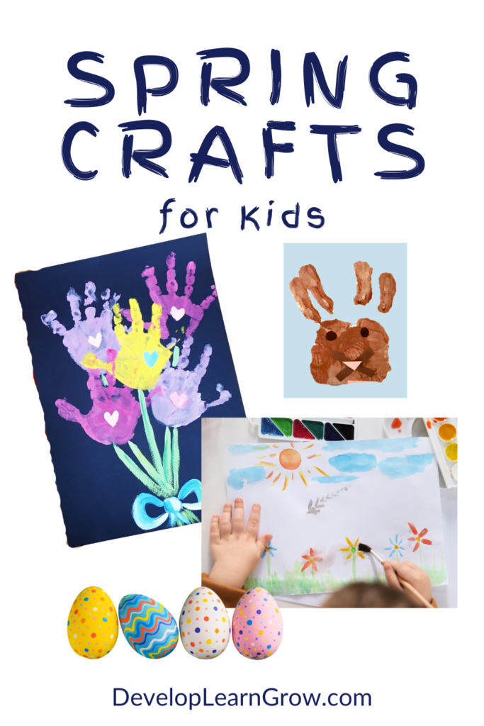 Finger Paint Crafts for Kids, Spring Crafts for Kids, Spring Painting Crafts for Kids